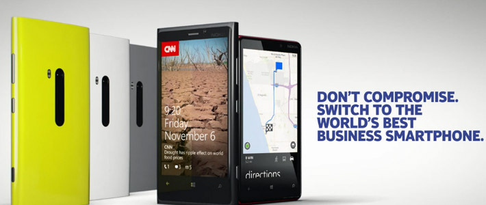 Nokia назвала Lumia 920 и 820 лучшими бизнес-смартфонами