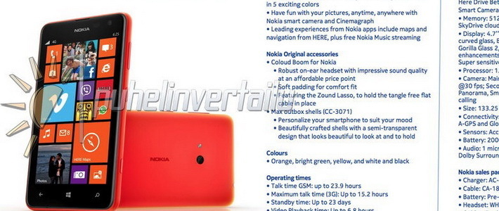 «Что-то большое» от Nokia — смартфон Lumia 625 с 4,7? экраном