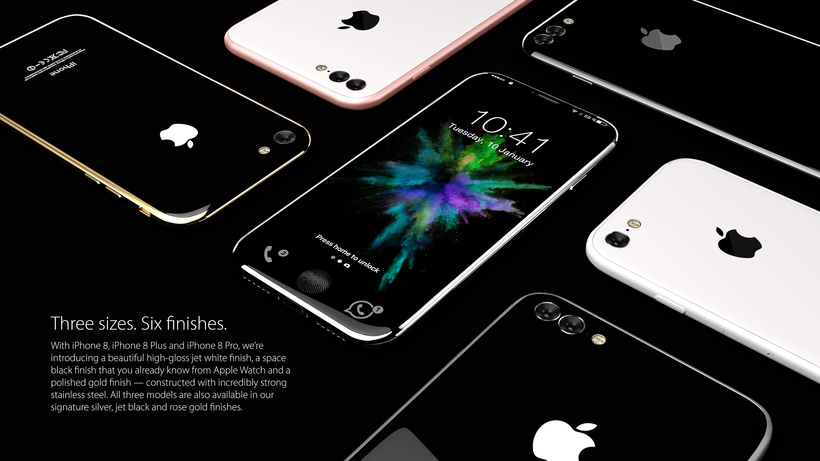 Дизайнеры показали концепт iPhone 8 без кнопок и со стилусом