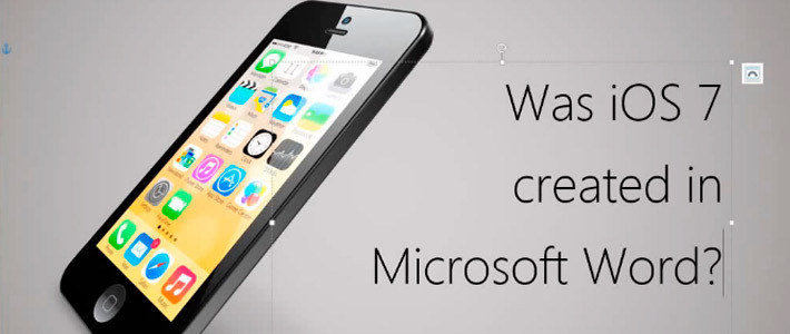 Дизайнер воссоздал интерфейс iOS 7 в Microsoft Word